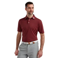 FootJoy Pikétröjor Herr-Solid Stretch Tour Röd Vinröd (Maroon)