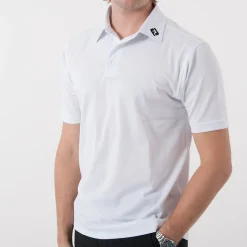 FootJoy Pikétröjor Herr-Solid Stretch Tour Vit