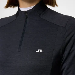 J.Lindeberg Tröjor Dam-Steffi Quarter Zip Mid Layer Navy-Melange