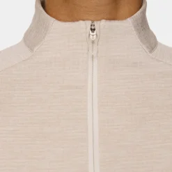 J.Lindeberg Tröjor Dam-Steffi Quarter Zip Mid Layer Beige-Melange