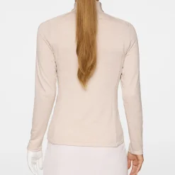 J.Lindeberg Tröjor Dam-Steffi Quarter Zip Mid Layer Beige-Melange