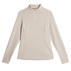 J.Lindeberg Tröjor Dam-Steffi Quarter Zip Mid Layer Beige-Melange