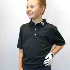 FootJoy Juniorkläder Kille-Stretch Pique JR Svart