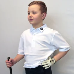 FootJoy Juniorkläder Kille-Stretch Pique JR Vit