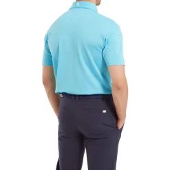 FootJoy Pikétröjor Herr-Stretch Pique Solid Riviera Blue