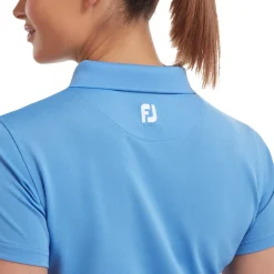 FootJoy Pikétröjor Dam-Stretch Pique Solid Light-Blue