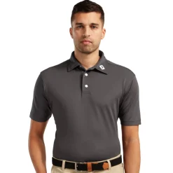 FootJoy Pikétröjor Herr-Stretch Pique Solid Grå Charcoal