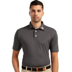 FootJoy Pikétröjor Herr-Stretch Pique Solid Grå Charcoal