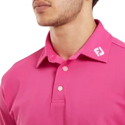 FootJoy Pikétröjor Herr-Stretch Pique Solid Rosa Hot Pink