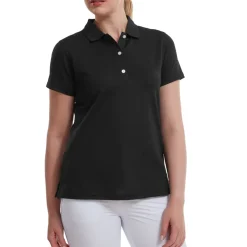 FootJoy Pikétröjor Dam-Stretch Pique Solid Svart