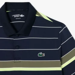 Lacoste Pikétröjor Herr-Stripes Navy Blue/Olive(A8I)