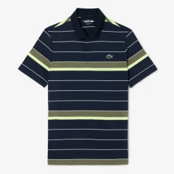Lacoste Pikétröjor Herr-Stripes Navy Blue/Olive(A8I)
