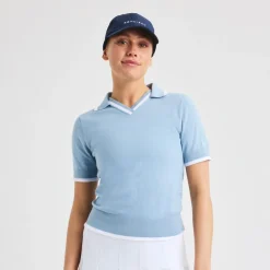 Röhnisch Pikétröjor Dam-Swing Knitted Dove-Blue