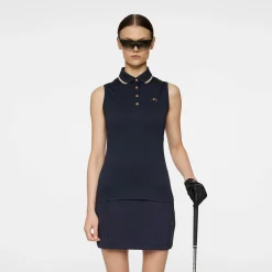 J.Lindeberg Pikétröjor Dam-Swing Sleeveless Top Blå JL Navy