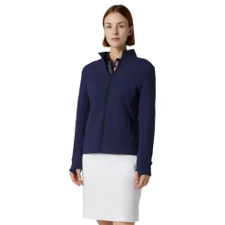 Callaway Tröjor Dam-Textured Fleece Midw Blå Peacoat