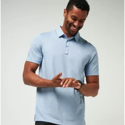 Travis Mathew Pikétröjor Herr-The Zinna Heather-Light-Blue