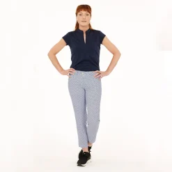 Func Factory Byxor Dam-Thea Navy Print (840)