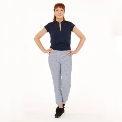 Func Factory Byxor Dam-Thea Navy Print (840)