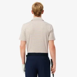 Lacoste Pikétröjor Herr-Thin Stripe Vit Viennese/White (7RY)