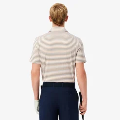 Lacoste Pikétröjor Herr-Thin Stripe Vit Viennese/White (7RY)