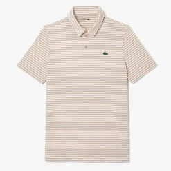 Lacoste Pikétröjor Herr-Thin Stripe Vit Viennese/White (7RY)