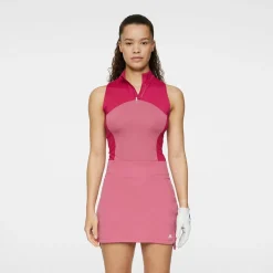 J.Lindeberg Pikétröjor Dam-Tiana Sleeveless Top Rose-Wine