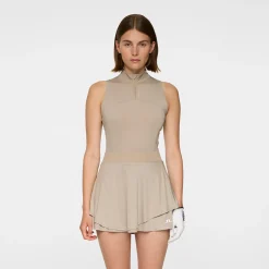J.Lindeberg Pikétröjor Dam-Tiana Sleeveless Top Vintage-Khaki