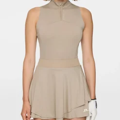 J.Lindeberg Pikétröjor Dam-Tiana Sleeveless Top Vintage-Khaki