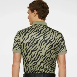 J.Lindeberg Pikétröjor Herr-Tour Tech Print Polo Tour-Tiger-Olive-M