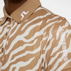 J.Lindeberg Pikétröjor Dam-Tour Tech Print Polo Tour-Tiger-Tigers-Eye-M