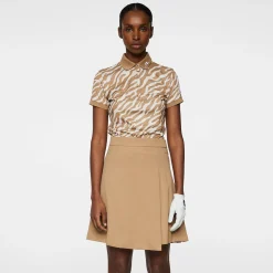 J.Lindeberg Pikétröjor Dam-Tour Tech Print Polo Tour-Tiger-Tigers-Eye-M