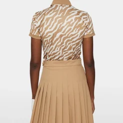 J.Lindeberg Pikétröjor Dam-Tour Tech Print Polo Tour-Tiger-Tigers-Eye-M