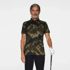 J.Lindeberg Pikétröjor Herr-Tour Tech Print Polo Warp-Forest-L