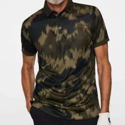 J.Lindeberg Pikétröjor Herr-Tour Tech Print Polo Warp-Forest-L