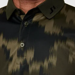 J.Lindeberg Pikétröjor Herr-Tour Tech Print Polo Warp-Forest-L