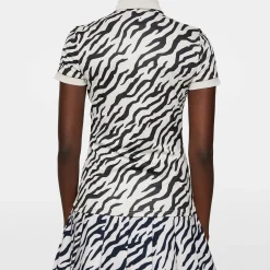 J.Lindeberg Pikétröjor Dam-Tour Tech Print Polo Tour-Tiger-Moonbeam-M