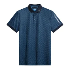 J.Lindeberg Pikétröjor Herr-Tour Tech Print Polo Shadow-Bridge-Navy-S