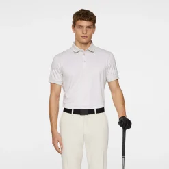 J.Lindeberg Pikétröjor Herr-Tour Tech Print Polo Shadow-Bridge-Moonbeam-S