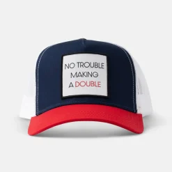 Bogeys & Birdies Kepsar-Trucker No Trouble Making a Double Blå Röd Vit Navy/Red/White