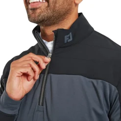 FootJoy Tröjor Herr-Ts Hybrid Midlayer Black - Charcoal