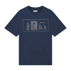 PGA Tour Pikétröjor Herr-T-Shirt Graphic Crew: Blå Navy (413)