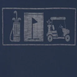 PGA Tour Pikétröjor Herr-T-Shirt Graphic Crew: Blå Navy (413)