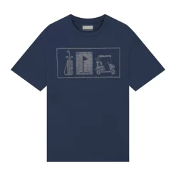 PGA Tour Pikétröjor Herr-T-Shirt Graphic Crew: Blå Navy (413)