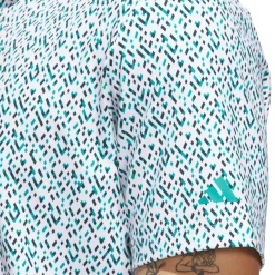 Adidas Pikétröjor Herr-Ultimateimate365 Micro Argyle Polo Shirt White-Purtea