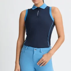 Röhnisch Pikétröjor Dam-Ultra Viola Uv Sleeveless Blå Navy