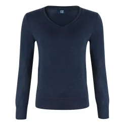 Cutter & Buck Tröjor Dam-Vernon V-Neck Merino Blå Navy (580)