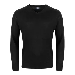 Cutter & Buck Tröjor Herr-Vernon V-Neck Merino Svart Svart (99)
