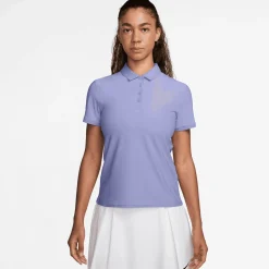 Nike Pikétröjor Dam-Victory W Dri-Fit Short- Lilac Ice-White