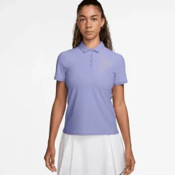 Nike Pikétröjor Dam-Victory W Dri-Fit Short- Lilac Ice-White