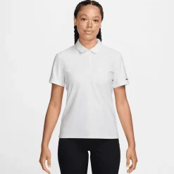 Nike Pikétröjor Dam-Victory W Dri-Fit Short- Vit White-Black